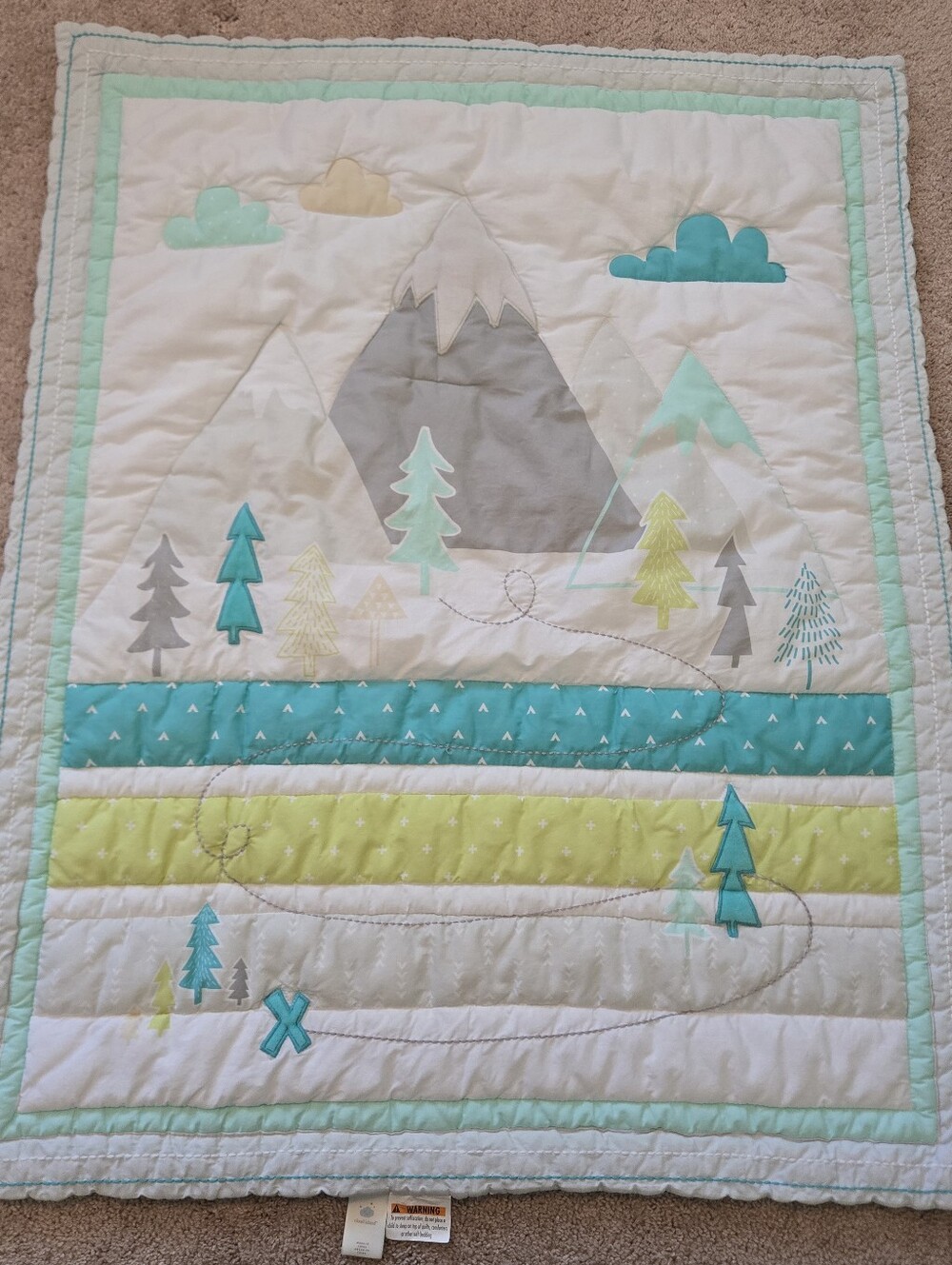 Cloud Island Quilted Mountain & Tree Baby Blanket & Bedding Set